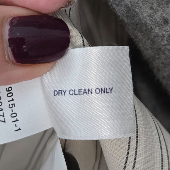 GAP Women's Size 10 Wool Blend Lined Gray Button Blazer Jacket - Picture 10 of 11